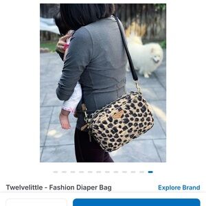 Twelvelittle - Fashion Diaper Bag Clutch - Leopard Print Diaper Bag